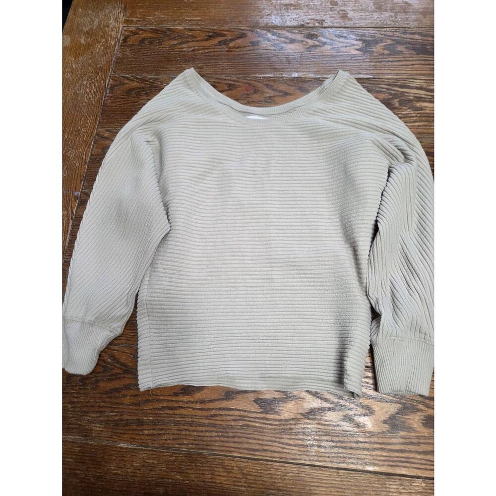JOAH BROWN Sweater  Rib Knit Slouchy Dolman Pullover Oversized In tan